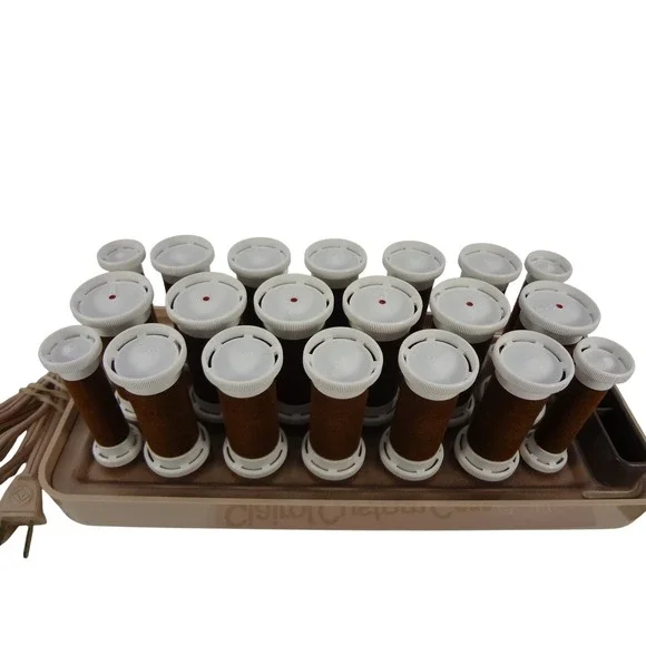 Vintage Clairol Custom CareSetter Electric Hot Rollers 20 Velvet Flocked Set - Picture 4 of 4